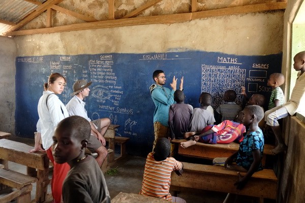 Figure 13 Interacting with the students of the Primary School
