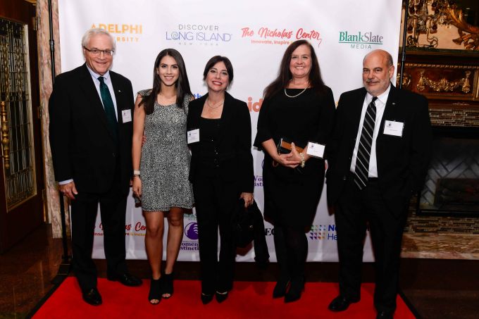 At the November 9 event (left to right) are Steven A. Fangmann, P.E., BCEE, D&B President; Luisa Jaramillo; Olga J. Mubarak, D&B Vice President; Lisa Lautato, D&B Senior Associate; and Joseph H. Marturano, D&B Senior Vice President
