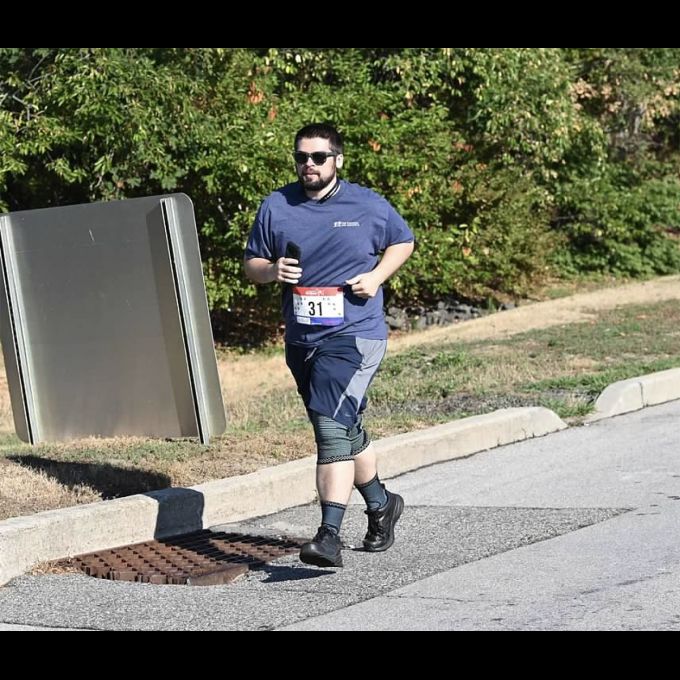 Kurt Dirr eyeing the finish line.