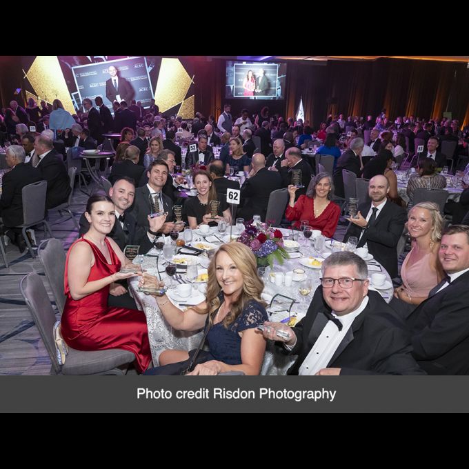 Attendees enjoy an elegant evening at the ACEC National black-tie event. Credit: Risdon Photography