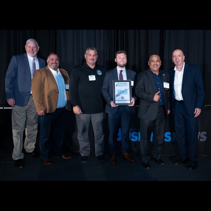 Phil Sachs, P.E., D&B Senior Vice President, Westbury Water District Supervisor James Simeone, Westbury Water District Superintendent Matteo Di Nuzzo, Frank Merklin, PE, Associate at D&B, Westbury Water District Commissioner Kelby Then and LIBN Journalist and Reporter David Winzelberg