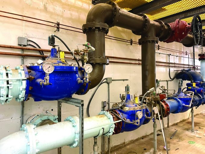 A complex bypass system was designed to allow the District to divert treatment while awaiting final regulatory approval under the deferral. The control valves provide system pressure relief and PTAS blowoff.